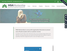 Tablet Screenshot of msamentorship.com